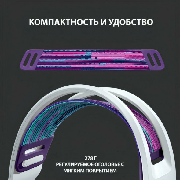 Игровая гарнитура Logitech G733 RGB Lightspeed Wireless, белый в Твери