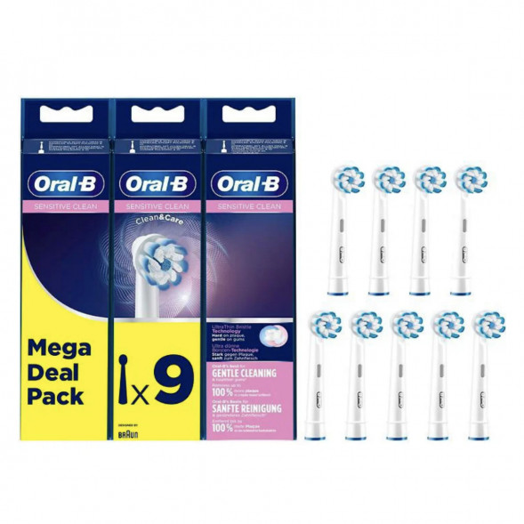 Насадки на зубные щетки Oral-B Sensitive Clean, 9 шт. в Твери