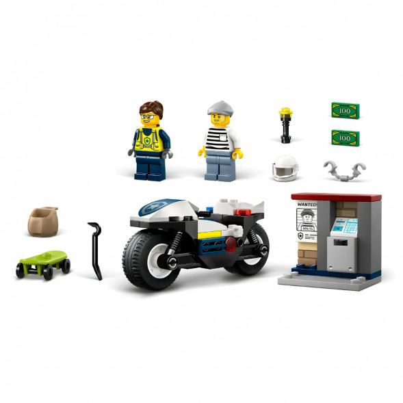 Конструктор LEGO City 60455 Полицейская погоня на мотоцикле в Твери