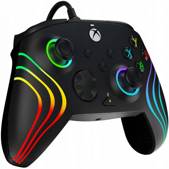 Геймпад проводной PDP для Xbox Afterglow Wave, Black в Твери