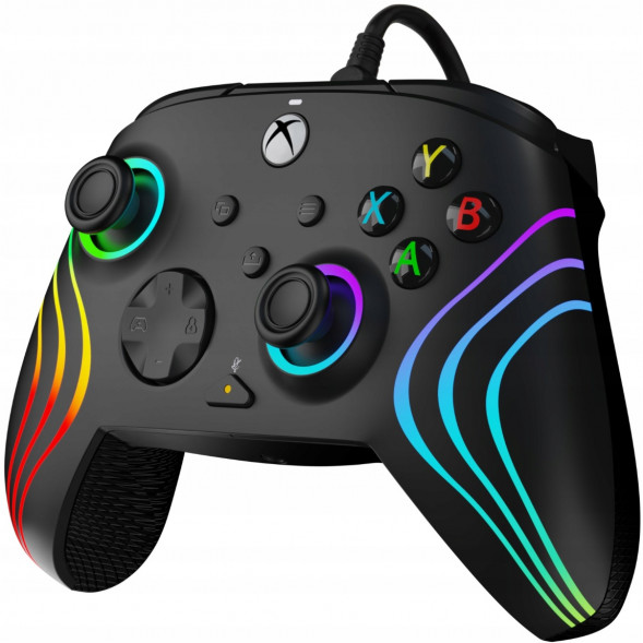 Геймпад проводной PDP для Xbox Afterglow Wave, Black в Твери
