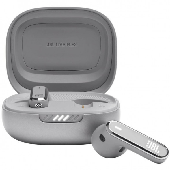 Беспроводные наушники JBL Live Flex, серебристый в Твери