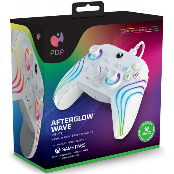 Геймпад проводной PDP для Xbox Afterglow Wave, White в Твери
