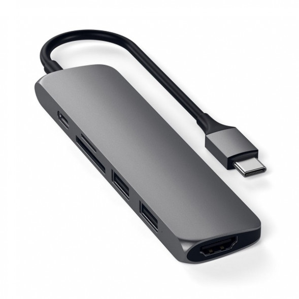 USB-C адаптер Satechi Type-C Slim Multiport Adapter V2 (ST-SCMA2M) в Твери