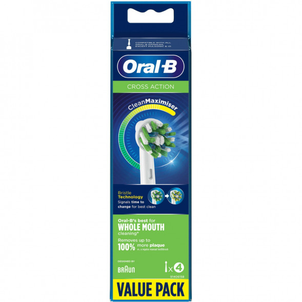 Насадки на зубные щетки Oral-B Cross Action, 4 шт. в Твери
