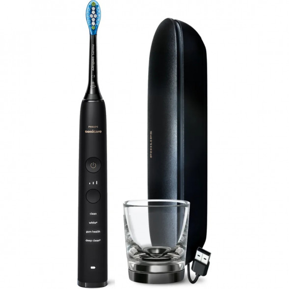 Электрическая зубная щетка Philips Sonicare Diamond Clean 9000 с USB-футляром и зарядным стеклом HX9911/09 в Твери