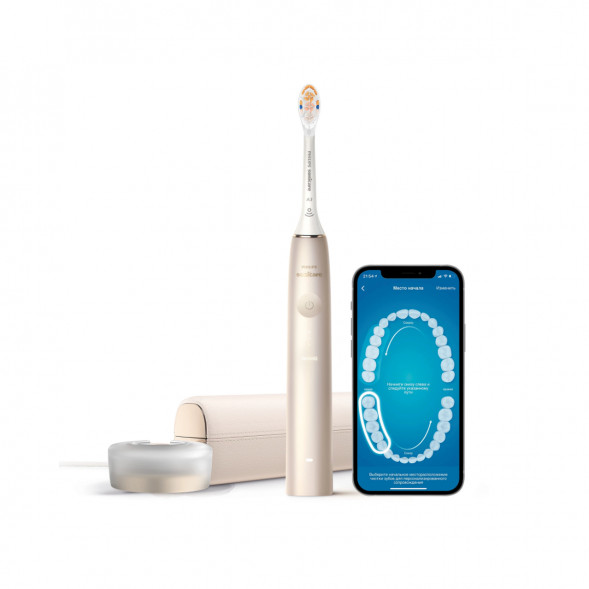 Электрическая звуковая зубная щетка Philips Sonicare 9900 Prestige HX9992/11, Champagne Gold в Твери