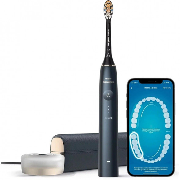Электрическая звуковая зубная щетка Philips Sonicare 9900 Prestige HX9992/12, Dark Blue в Твери