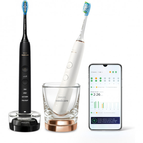 Набор из 2 электрических зубных щеток Philips Sonicare HX9914/57 9000 DiamondClean в Твери