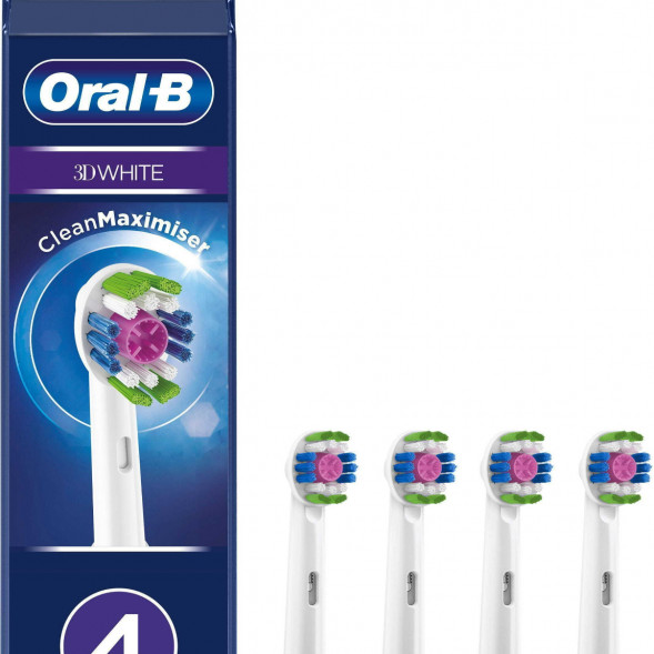 Насадки на зубные щетки Oral-B 3D White, 4 шт. в Твери