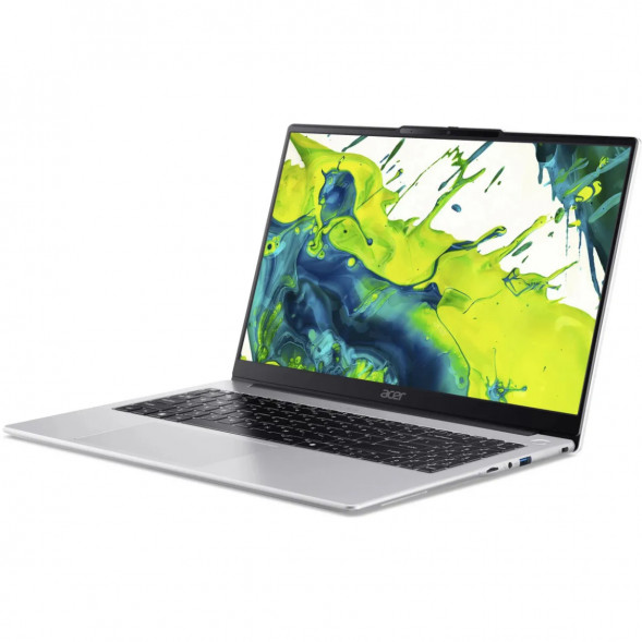 Ноутбук Acer Aspire Lite AL15-74P-569P (15.6&amp;quot;, IPS, Intel Core Ultra 5 125H 1.2ГГц, 14-ядерный, 16ГБ DDR5, 512ГБ SSD, Intel Arc, без ОС), серебристый в Твери