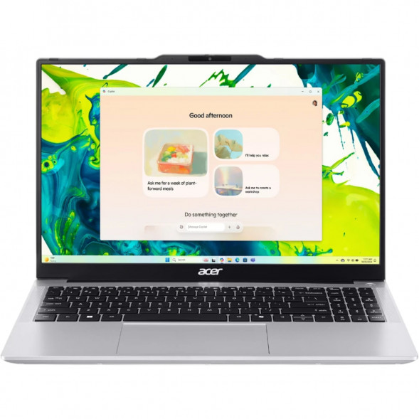Ноутбук Aser Aspire Lite 15 AL15-53P-56PA (15.6&amp;quot;, IPS, Intel Core 5 120U, 10 ядер, 16 ГБ DDR4, 512 ГБ SSD, Intel Graphics, без ОС), серебристый в Твери