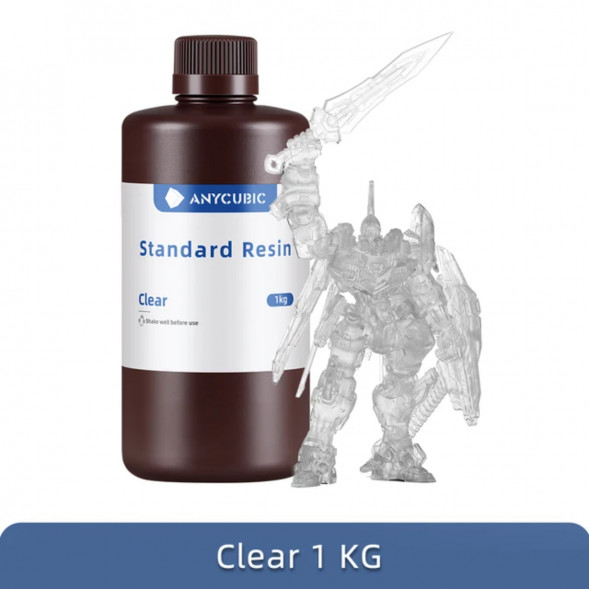 Фотополимерная смола Anycubic Standard Resin для 3D принтера Прозрачная (Clear), 1 кг в Твери