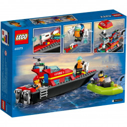 Конструктор LEGO City 60373 "Пожарно-спасательная лодка", 144 деталей
